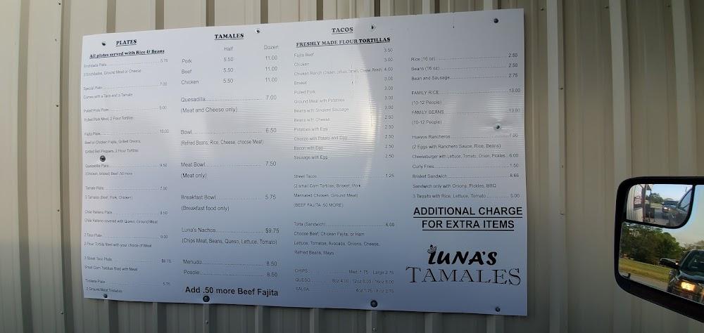 Luna's Tamales Menu image 4